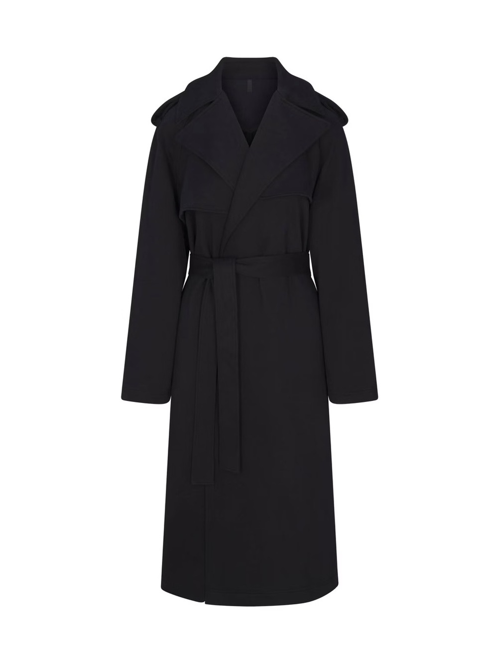 BNWT Skims Boyfriend Fleece Oversized
Trench Coat Long Sleeve Onyx M